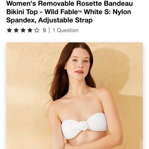 Brand new White Bandeau swim top